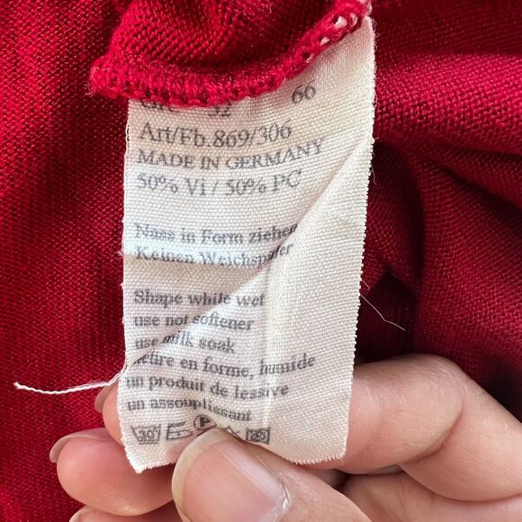 H Peterseim Maxi Turtleneck Sweaters Women Sz. Large Lot of 2 Red Gray Lagenlook - Picture 6 of 10